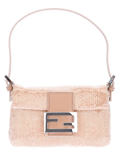 fendi pink mini baguette|fendi shoulder bag baguette.